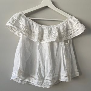 ARITZIA OFF THE SHOULDER DETAILED TOP